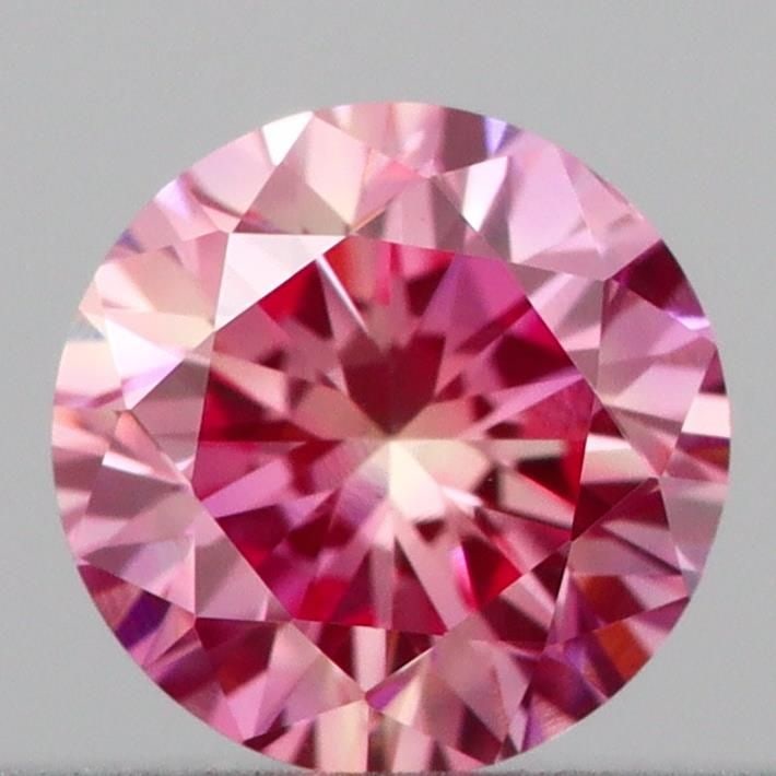 Loose Diamond - ROUND 0.19ct Fancy Vivid Pink VS1: Loose Diamond - ROUND 0.19ct Fancy Vivid Pink VS1 Source: This is a real non-mined Diamond that has been grown in a lab Shape: ROUND Carats: 0.19 Color: Fancy Vivid Pink Certification: IGI Video: