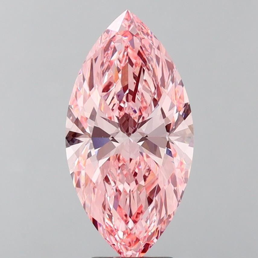 Loose Diamond - MARQUISE 4.66ct Fancy Vivid Pink VS1: Loose Diamond - MARQUISE 4.66ct Fancy Vivid Pink VS1 Source: This is a real non-mined Diamond that has been grown in a lab Shape: MARQUISE Carats: 4.66 Color: Fancy Vivid Pink Certification: IGI Video