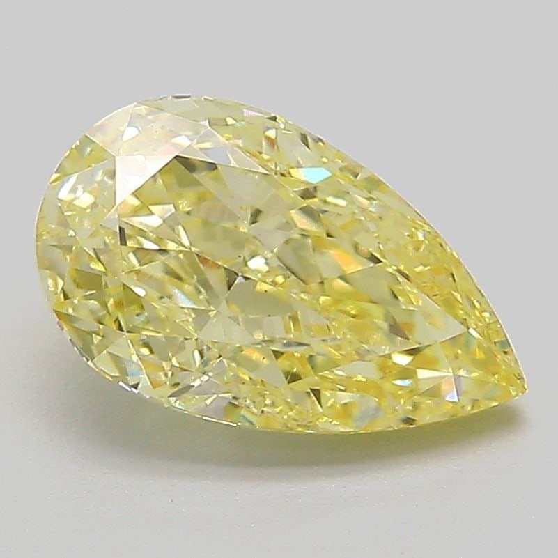 Loose Diamond - PEAR 2.03ct Fancy Intense Yellow VS2: Loose Diamond - PEAR 2.03ct Fancy Intense Yellow VS2 Source: This is a real non-mined Diamond that has been grown in a lab Shape: PEAR Carats: 2.03 Color: Fancy Intense Yellow Certification: IGI Video