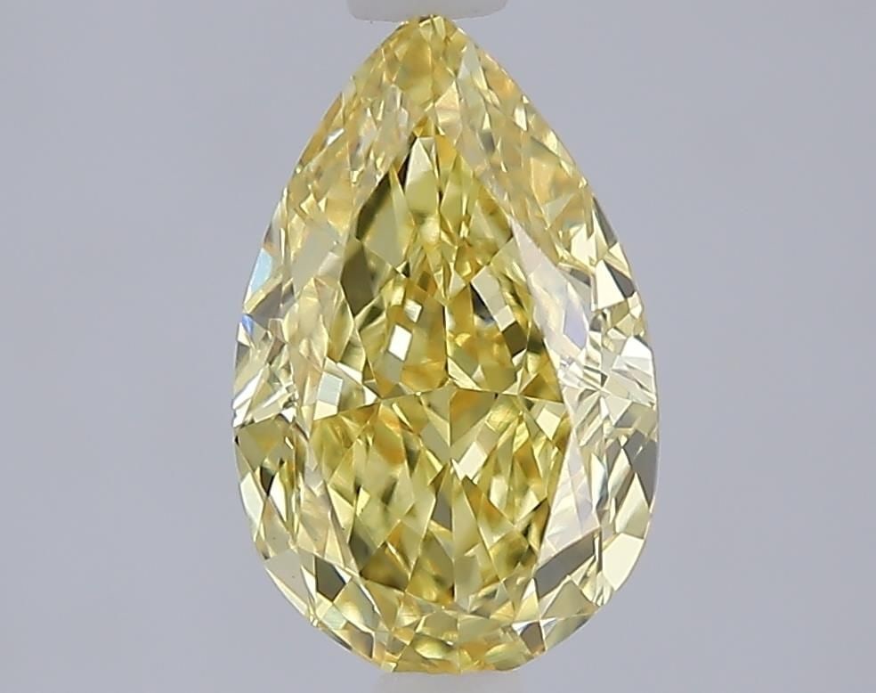 Loose Diamond - PEAR 1.57ct Fancy Vivid Yellow VVS2: Loose Diamond - PEAR 1.57ct Fancy Vivid Yellow VVS2 Source: This is a real non-mined Diamond that has been grown in a lab Shape: PEAR Carats: 1.57 Color: Fancy Vivid Yellow Certification: IGI Video: