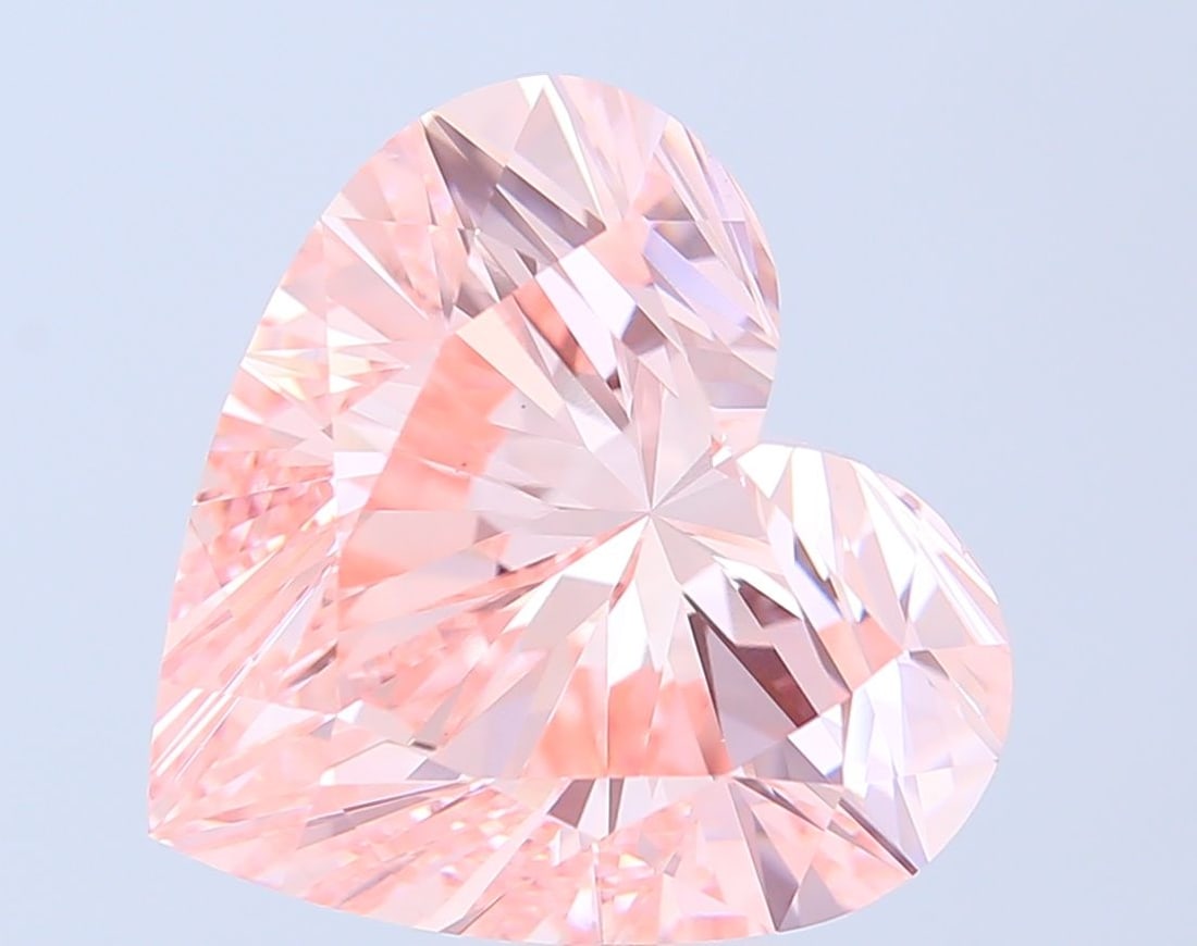 Loose Diamond - HEART 9.99ct Fancy Intense Pink VS1: Loose Diamond - HEART 9.99ct Fancy Intense Pink VS1 Source: This is a real non-mined Diamond that has been grown in a lab Shape: HEART Carats: 9.99 Color: Fancy Intense Pink Certification: IGI Video: