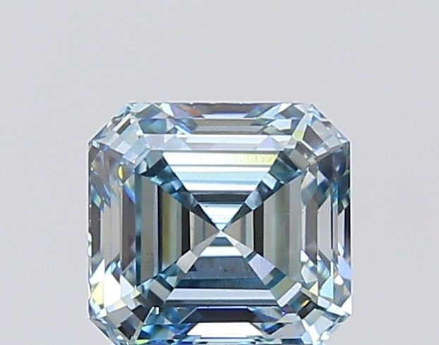 Loose Diamond - ASSCHER 1.79ct Fancy Intense Greenish Blue VS2: Loose Diamond - ASSCHER 1.79ct Fancy Intense Greenish Blue VS2 Source: This is a real non-mined Diamond that has been grown in a lab Shape: ASSCHER Carats: 1.79 Color: Fancy Intense Greenish Blue Cert