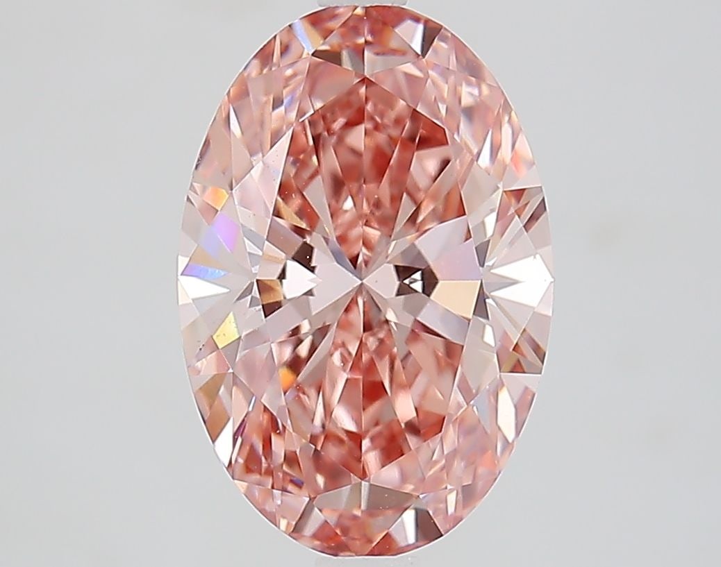 Loose Diamond - OVAL 3.01ct Fancy Vivid Pink VS1: Loose Diamond - OVAL 3.01ct Fancy Vivid Pink VS1 Source: This is a real non-mined Diamond that has been grown in a lab Shape: OVAL Carats: 3.01 Color: Fancy Vivid Pink Certification: IGI Video: Video