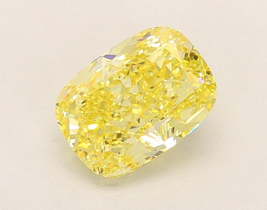 Loose Diamond - CUSHION MODIFIED 2.5ct Fancy Intense Yellow VS1: Loose Diamond - CUSHION MODIFIED 2.5ct Fancy Intense Yellow VS1 Source: This is a real non-mined Diamond that has been grown in a lab Shape: CUSHION MODIFIED Carats: 2.5 Color: Fancy Intense Yellow