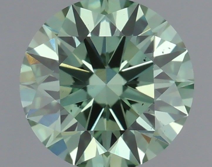 Ideal Loose Diamond - ROUND 0.59ct Fancy Vivid Green VS2 (1 of 1)
