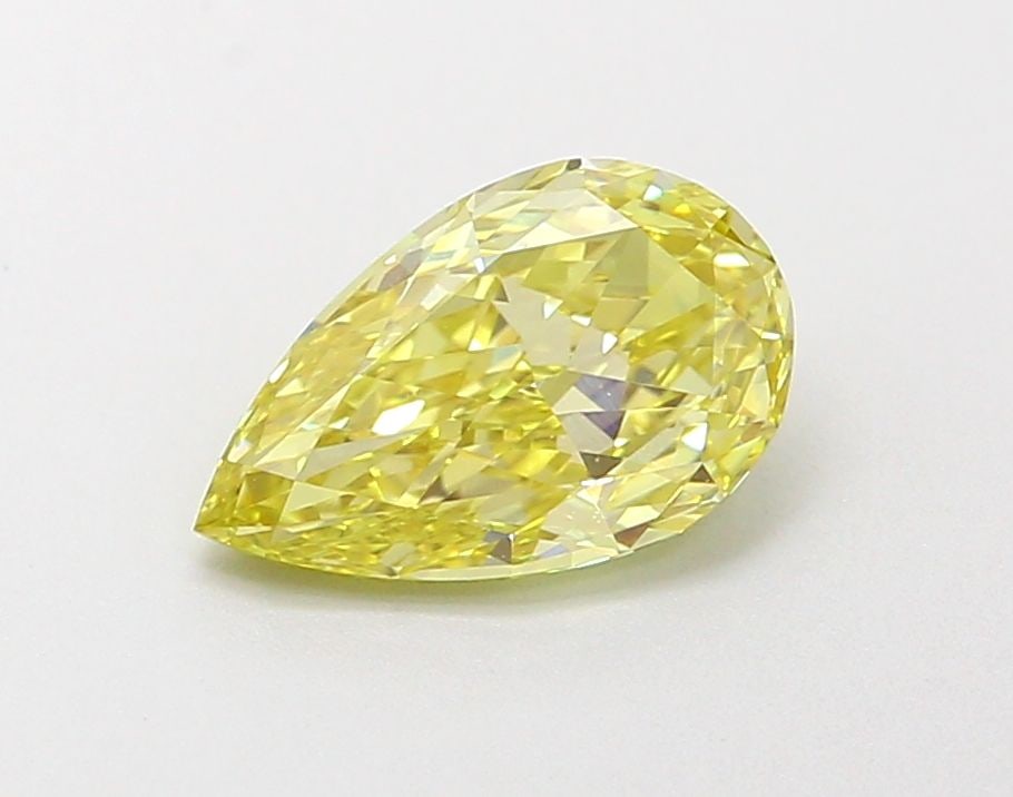 Loose Diamond - PEAR 0.92ct Fancy Intense Yellow VS1: Loose Diamond - PEAR 0.92ct Fancy Intense Yellow VS1 Source: This is a real non-mined Diamond that has been grown in a lab Shape: PEAR Carats: 0.92 Color: Fancy Intense Yellow Certification: IGI