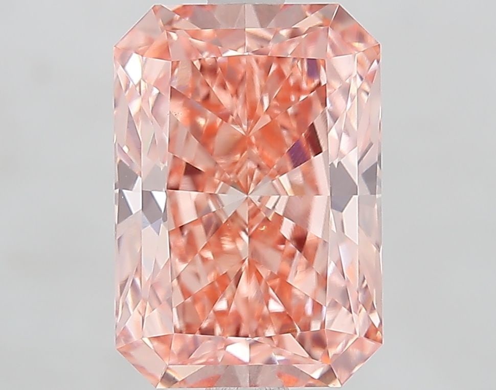 Loose Diamond - RADIANT 3.01ct Fancy Vivid Orangey Pink VS1 (1 of 1)