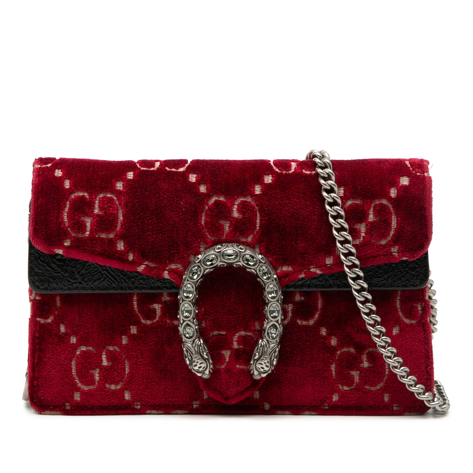 Gucci Dionysus red velvet crossbody bag with chain strap (1 of 6)