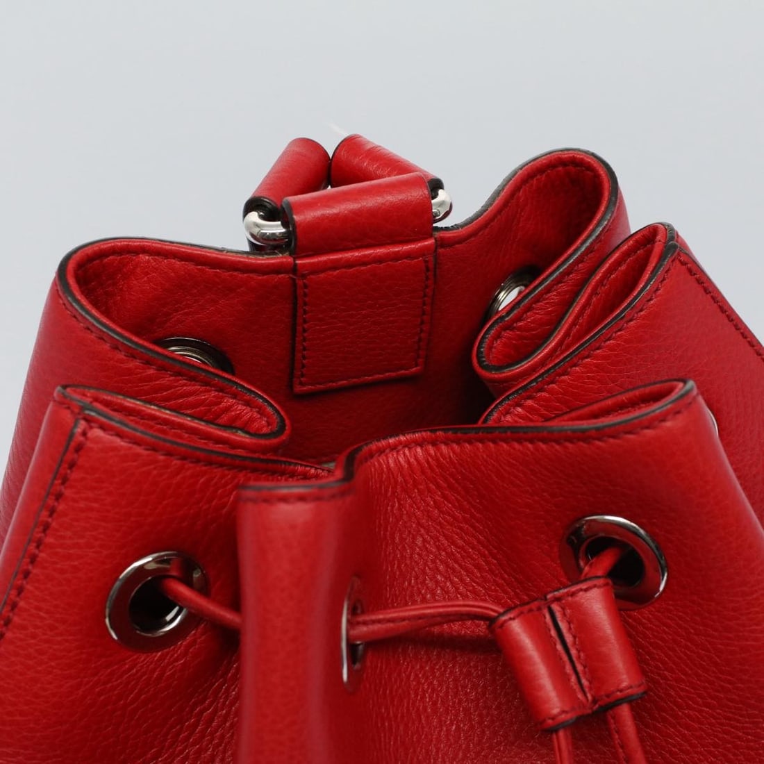 Gucci Soho Red Leather Drawstring Backpack - 15