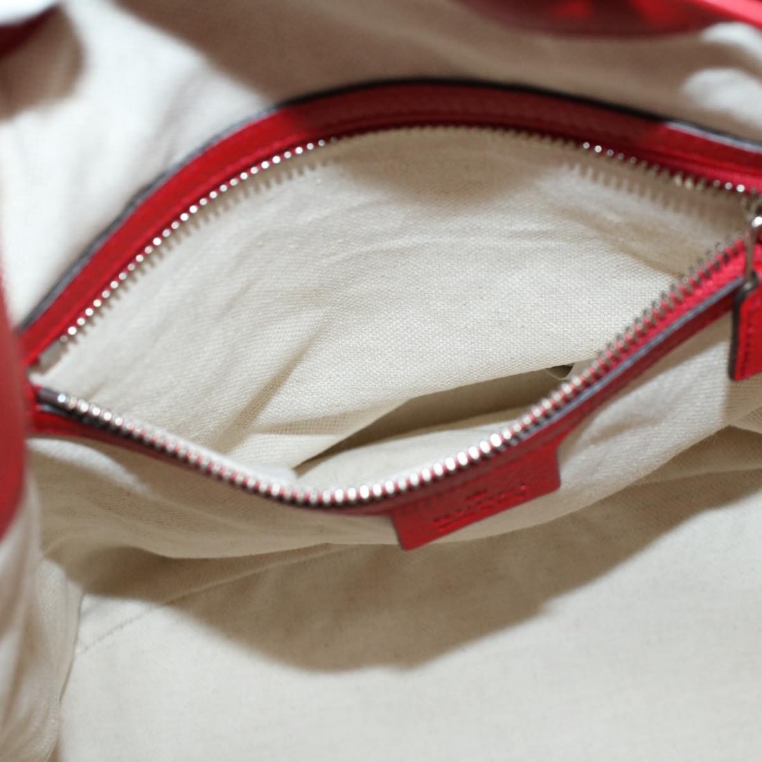 Gucci Soho Red Leather Drawstring Backpack - 17