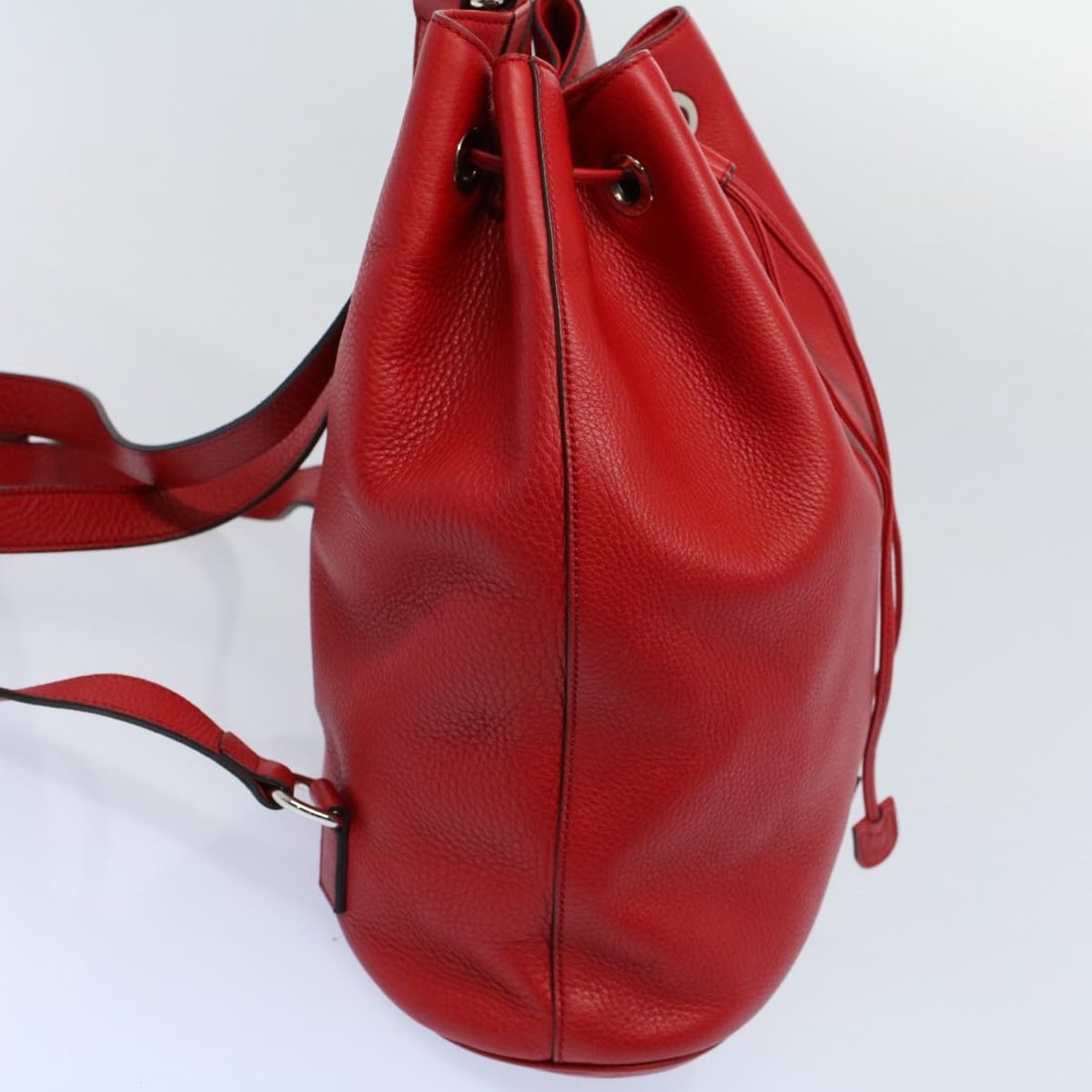 Gucci Soho Red Leather Drawstring Backpack - 3