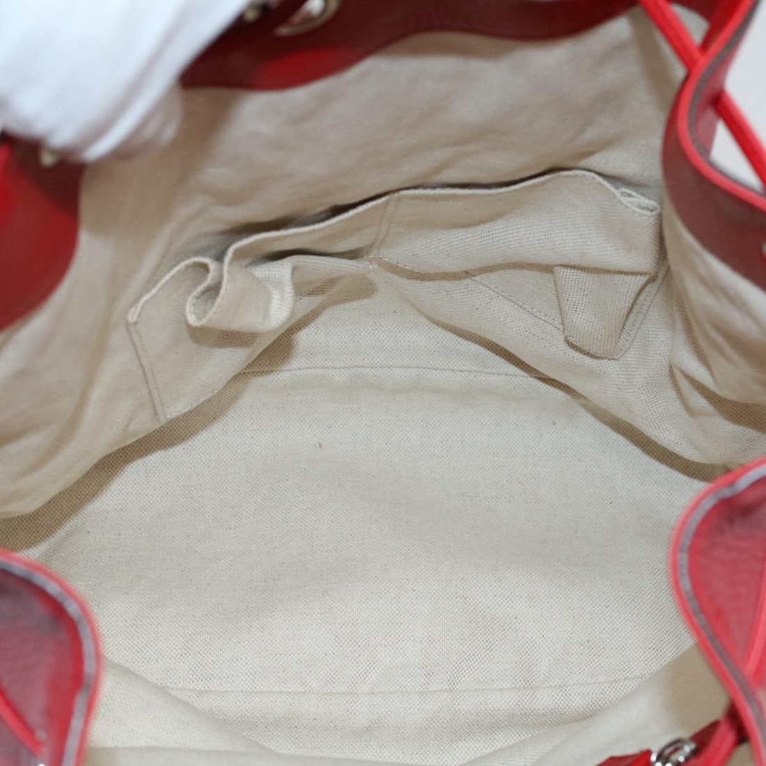 Gucci Soho Red Leather Drawstring Backpack - 5
