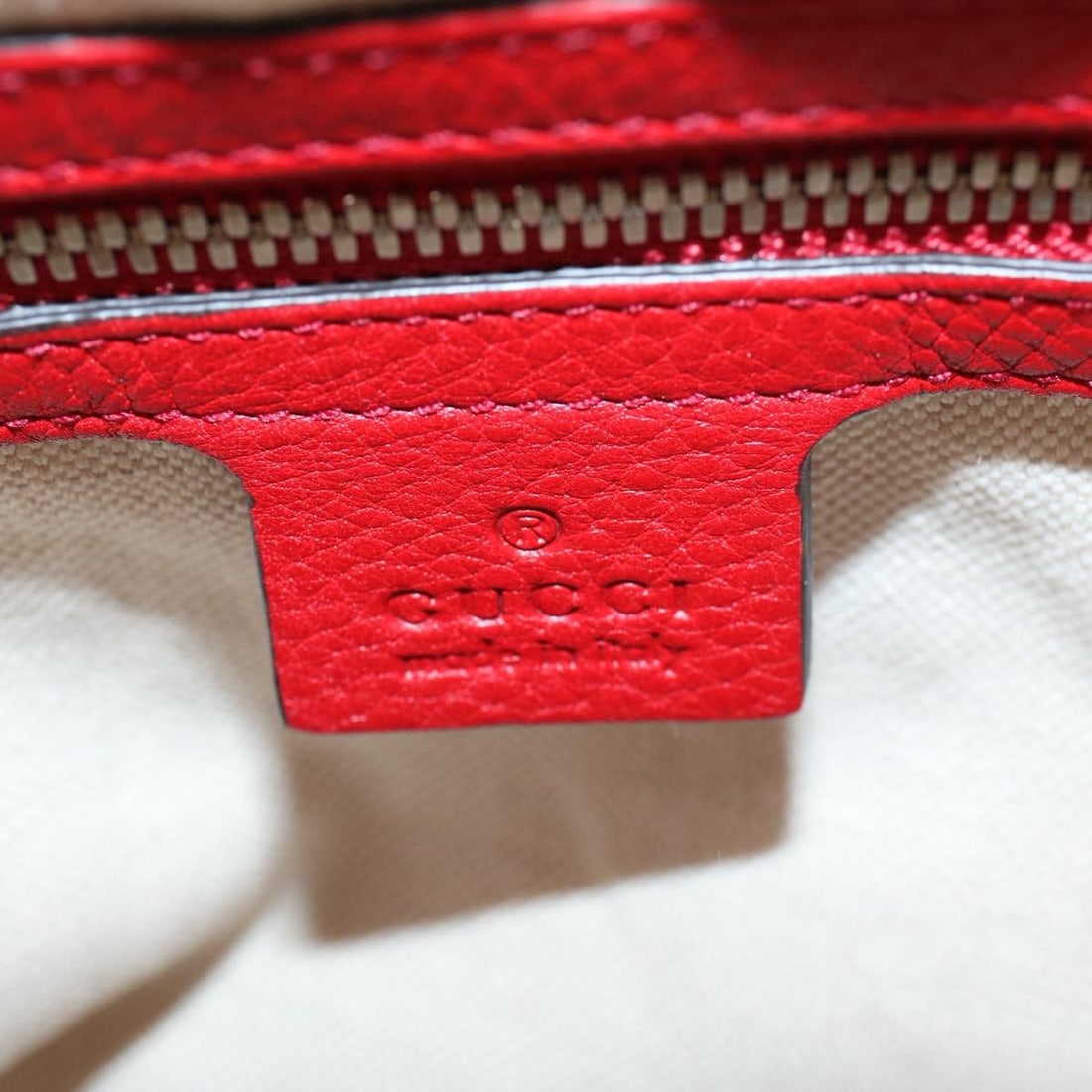 Gucci Soho Red Leather Drawstring Backpack - 7