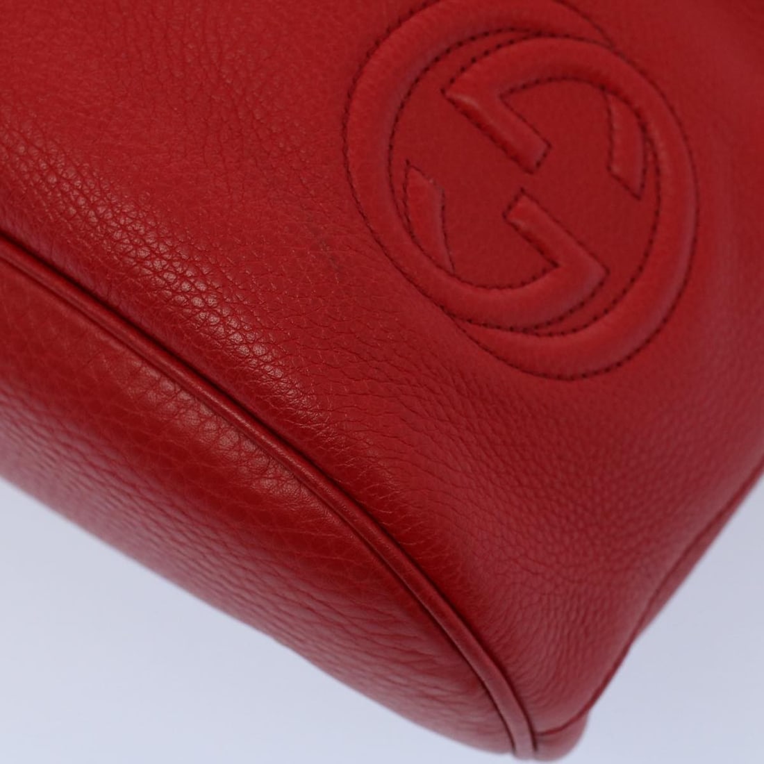 Gucci Soho Red Leather Drawstring Backpack - 9
