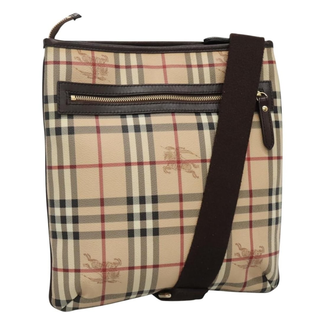 Burberry Nova Check Beige PVC and Leather Women's Shoulder Bag (1 of 18)