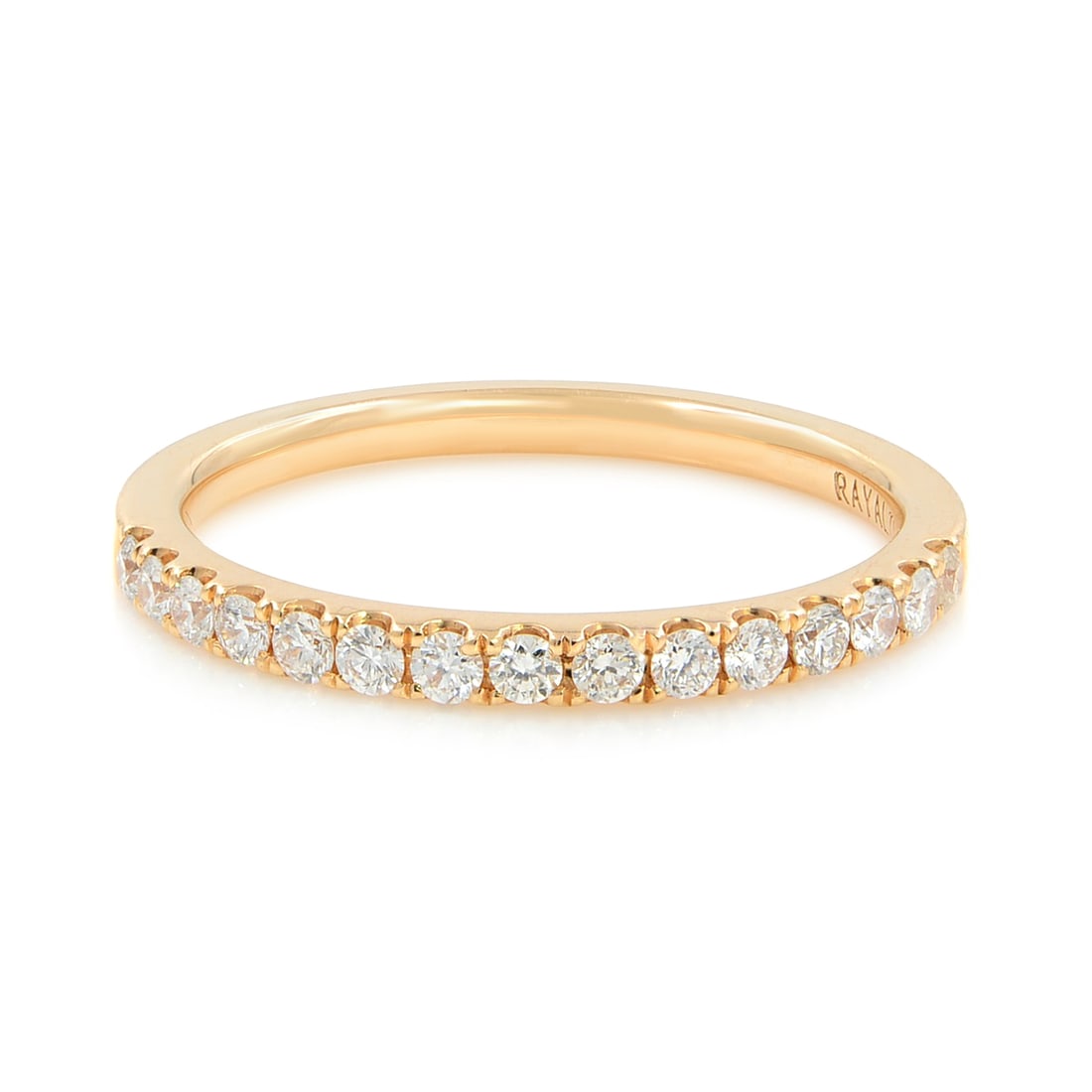 Rachel Koen 18K Rose Gold Pave Diamond Wedding Band 0.28ct (1 of 2)