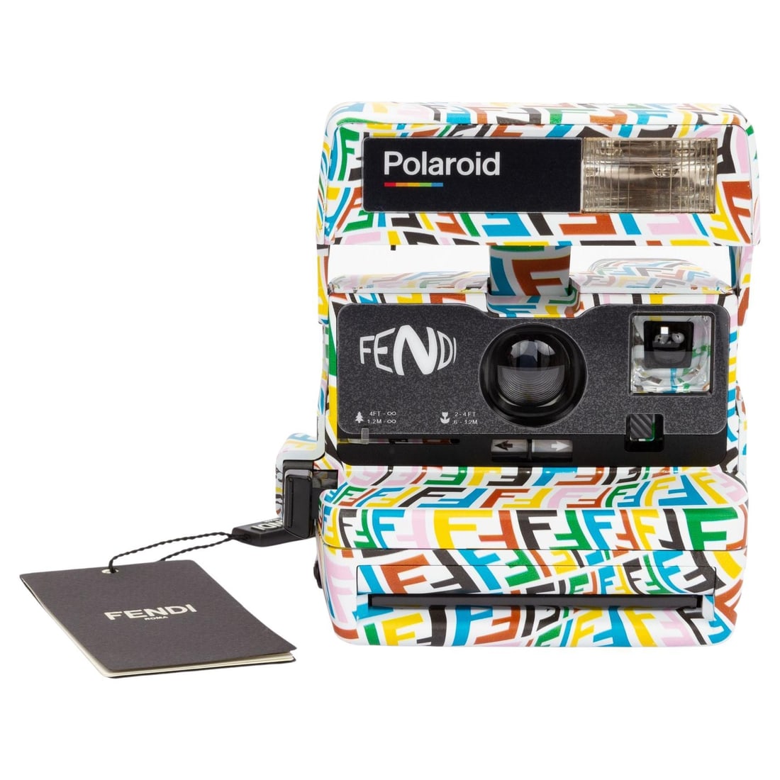 Polaroid OneStep 600 FF Vertigo Motif Camera by Fendi and Sarah Coleman: Polaroid OneStep 600 FF Vertigo Motif Camera by Fendi and Sarah Coleman This Fendi x Sarah Coleman Polaroid OneStep Close-Up 600 camera features the distinctive FF Vertigo Motif, resulting from a coll