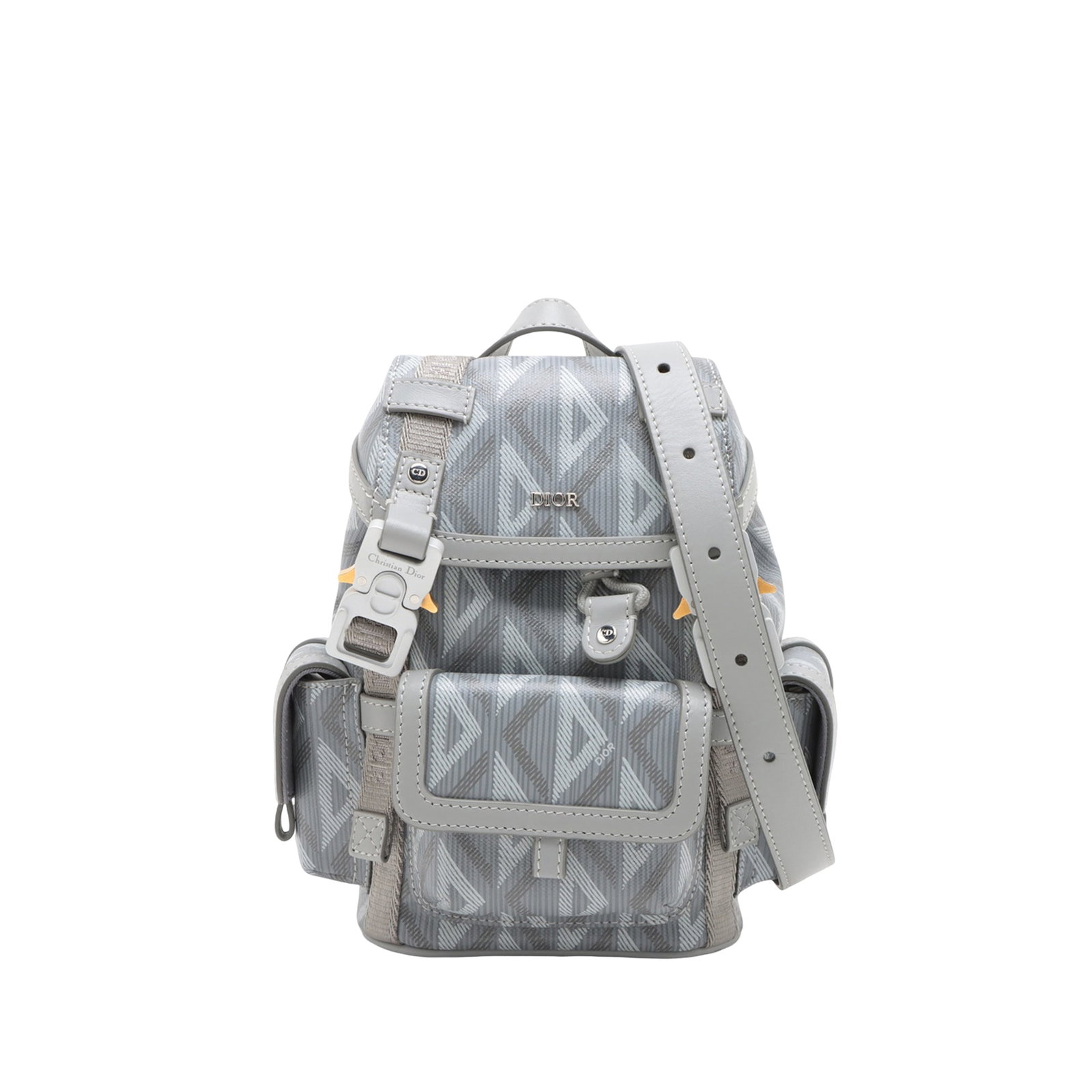 Dior CD Diamond Mini Backpack Gray Coated Canvas (1 of 10)