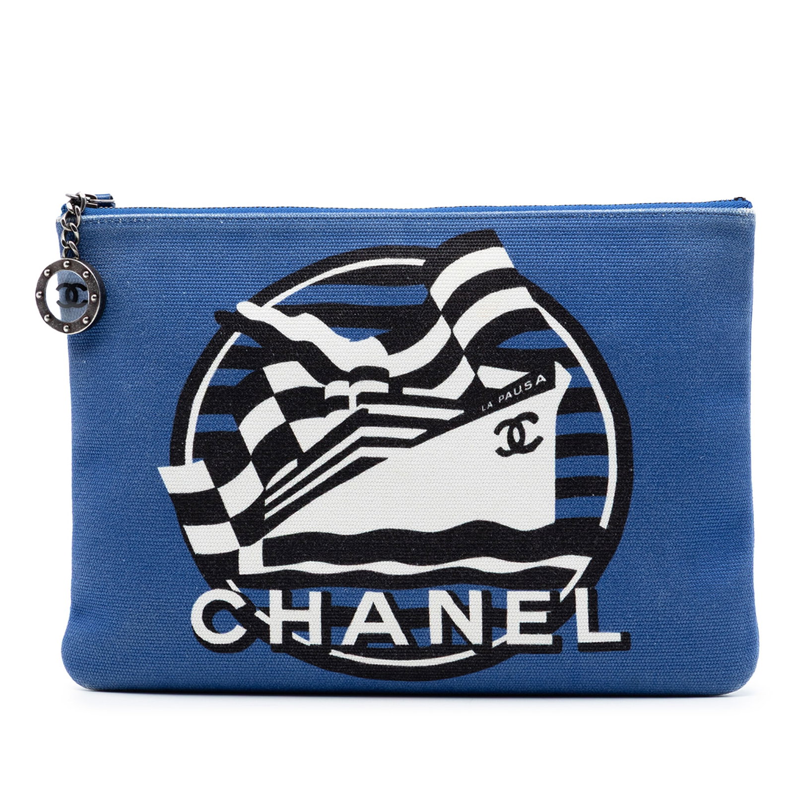 Chanel La Pausa Canvas Zip Clutch Bag (1 of 8)