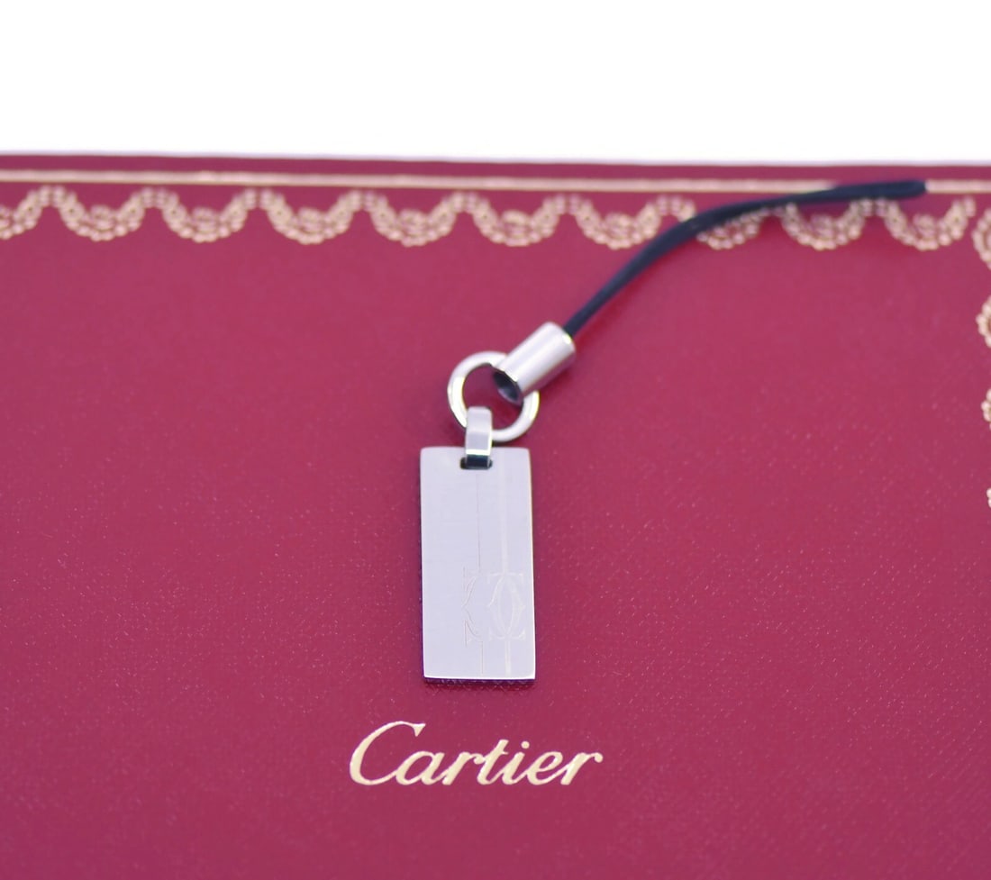 Cartier silver stainless steel 28mm key ring with box (1 of 3)