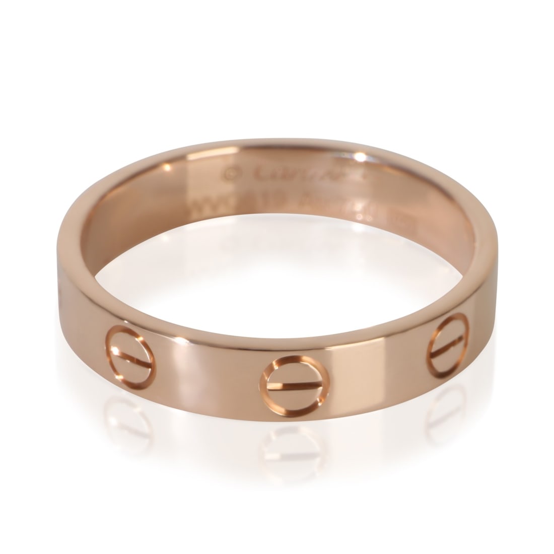 Cartier Love Small Model 18k Rose Gold Ring Size 6: Cartier Love Small Model 18k Rose Gold Ring Size 6 This pre-owned Cartier Small Model Love Ring is crafted from 18k rose gold, featuring a sleek and iconic design from the renowned Love collection. Th