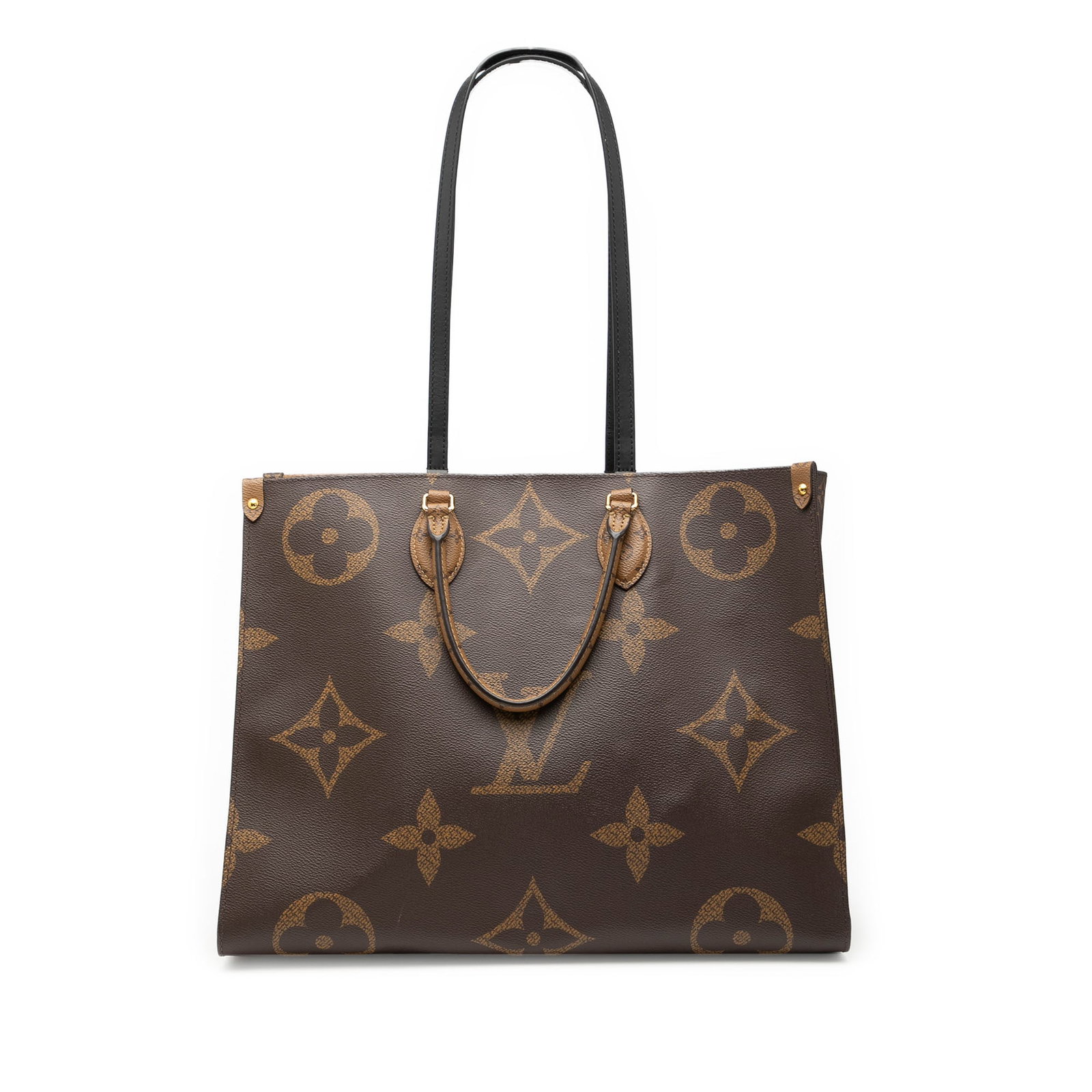 Monogram Reverse Giant OnTheGo GM tote by Louis Vuitton: Monogram Reverse Giant OnTheGo GM tote by Louis Vuitton The Louis Vuitton Monogram Reverse Giant OnTheGo GM is crafted from Monogram canvas and features rolled canvas handles, flat leather shoulder st