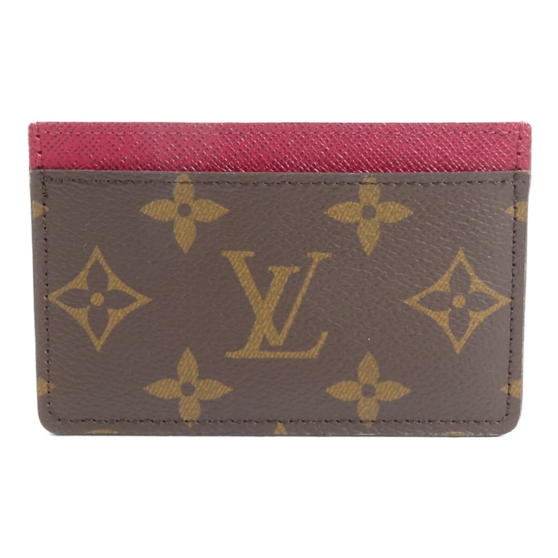 Louis Vuitton Monogram Brown Red PVC Card Case M60703: Louis Vuitton Monogram Brown Red PVC Card Case M60703 This Louis Vuitton card case features the iconic Monogram design in brown with red accents. Crafted from durable PVC coated canvas, it is designed