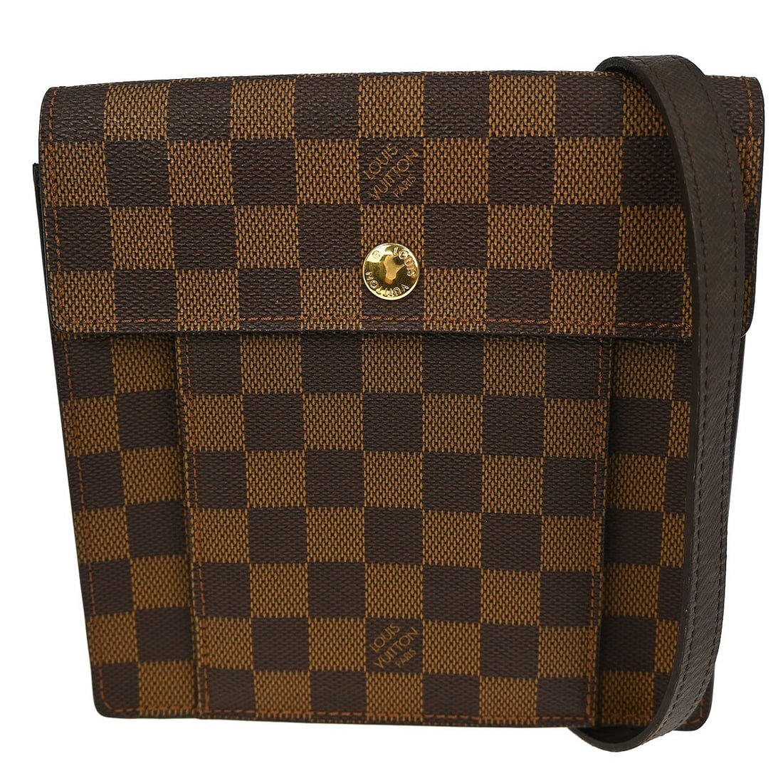 Louis Vuitton Pimlico Damier Brown Crossbody Bag N45272: Louis Vuitton Pimlico Damier Brown Crossbody Bag N45272 This Louis Vuitton Pimlico crossbody shoulder bag features the iconic brown Damier canvas leather with a check pattern. Designed for casual occa