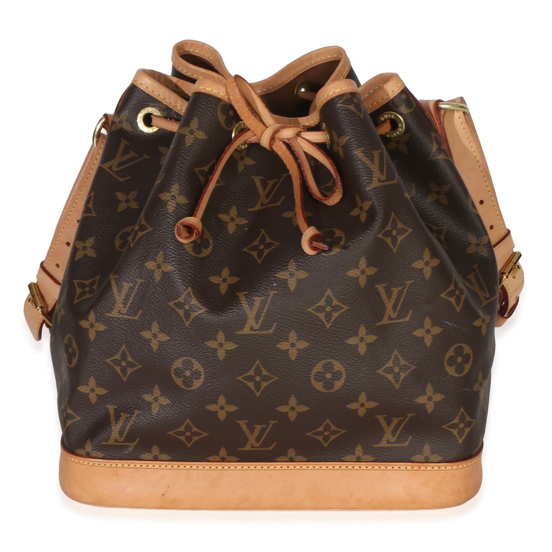 Louis Vuitton Monogram Canvas Bucket Bag Drawstring Brown: Louis Vuitton Monogram Canvas Bucket Bag Drawstring Brown This Louis Vuitton Monogram Canvas Noe Drawstring Bucket Bag features the iconic brown monogram canvas exterior and a matching canvas lining. 