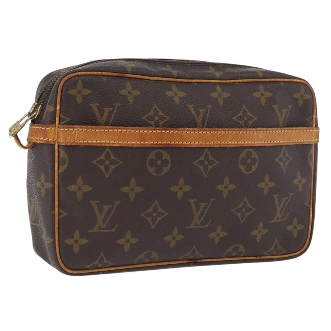 Louis Vuitton Compiegne 23 Monogram Canvas Clutch Bag M51847 France: Louis Vuitton Compiegne 23 Monogram Canvas Clutch Bag M51847 France This Louis Vuitton Compiegne 23 clutch bag features the iconic Monogram canvas exterior and is designed for women. The bag is crafte