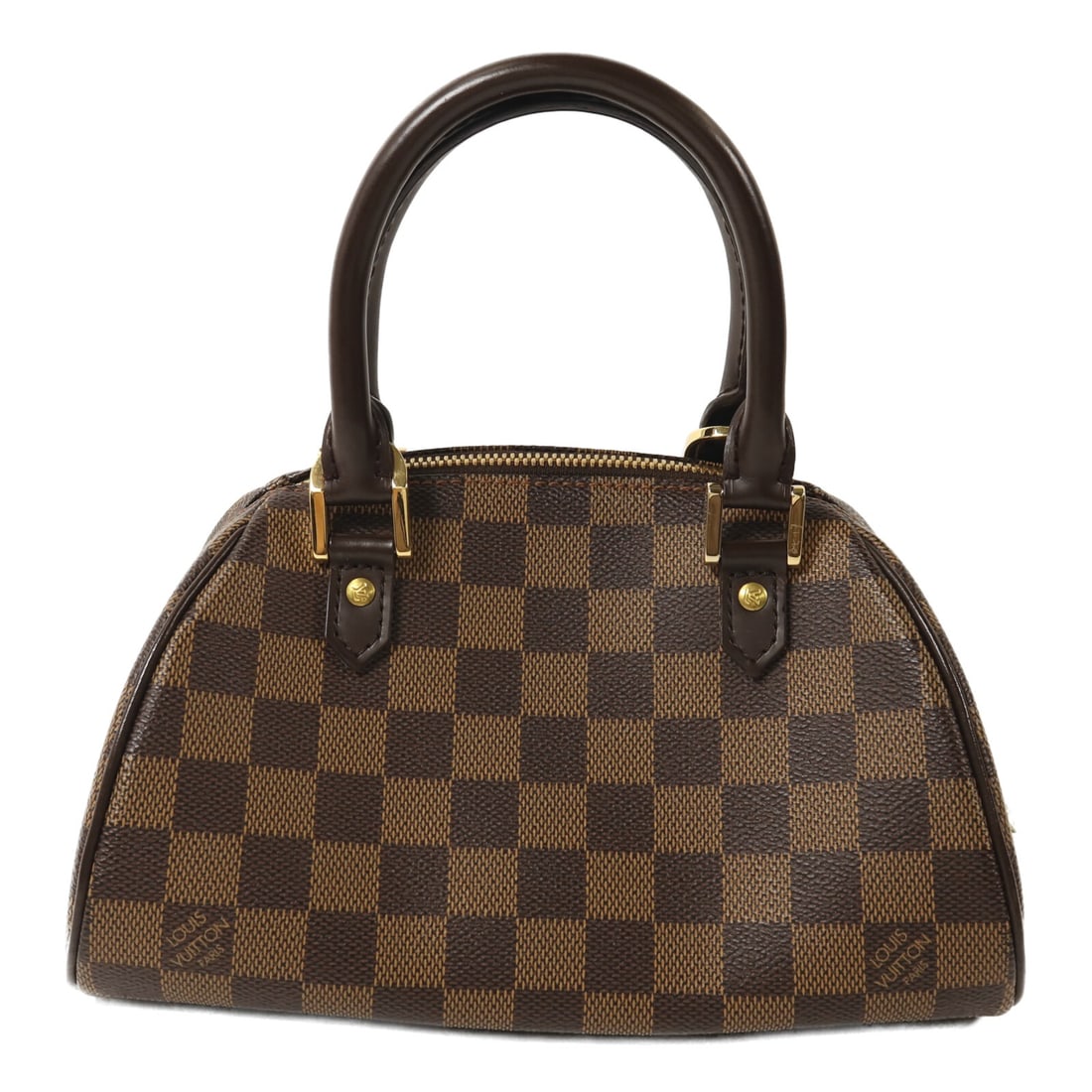 Louis Vuitton Rivera Mini Damier Brown Handbag GHW N41436: Louis Vuitton Rivera Mini Damier Brown Handbag GHW N41436 This Louis Vuitton Rivera Mini Handbag features the iconic Damier brown pattern on durable PVC coated canvas. Designed for women, it offers a 