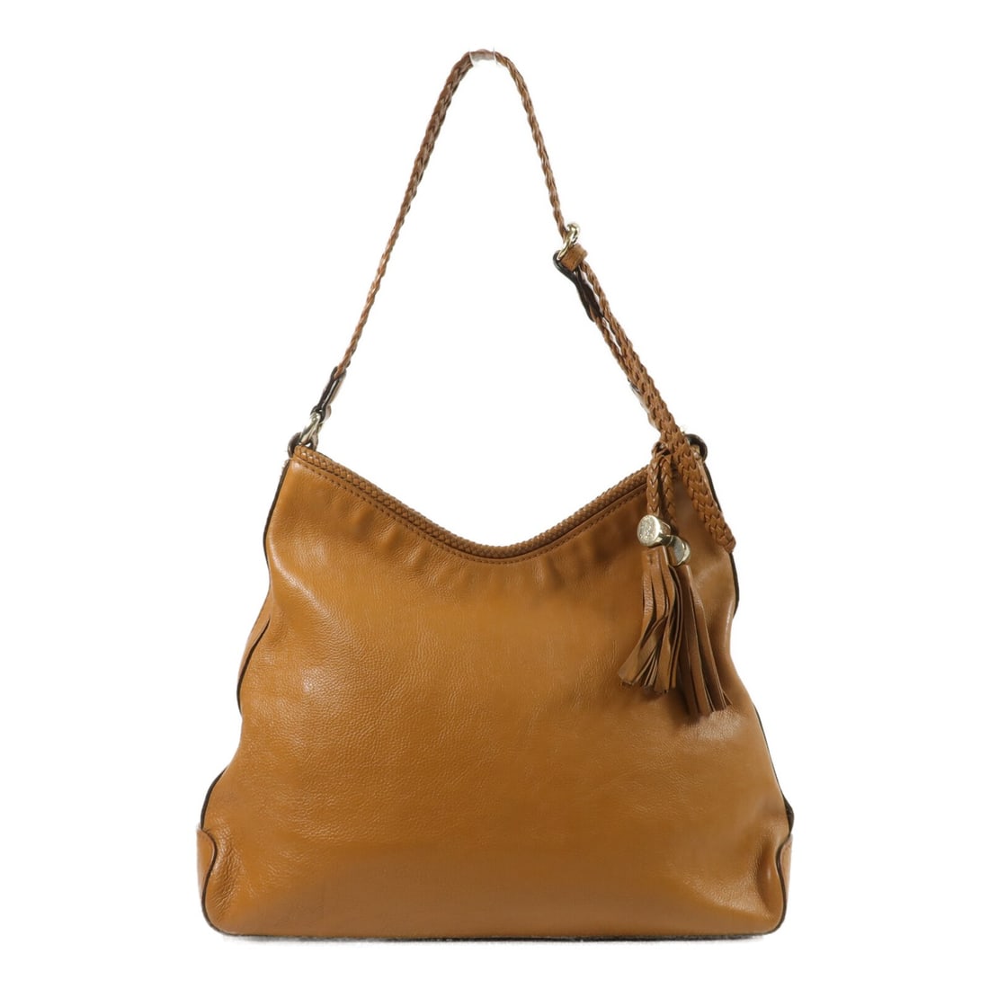 Gucci Marrakech Medium Brown Calfskin Shoulder Bag GHW: Gucci Marrakech Medium Brown Calfskin Shoulder Bag GHW This Gucci Marrakech Medium Shoulder Bag features luxurious brown calfskin leather and gold-tone hardware. Designed for women, it offers a spacio