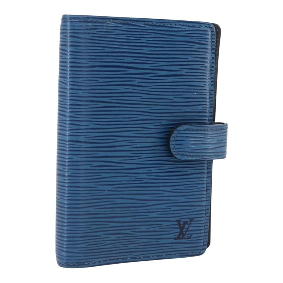 LOUIS VUITTON Epi Leather Blue Agenda PM Planner Cover R20055: LOUIS VUITTON Epi Leather Blue Agenda PM Planner Cover R20055 This LOUIS VUITTON Epi Agenda PM Day Planner Cover is crafted from durable Epi leather in a vibrant blue color, perfect for stylish organi