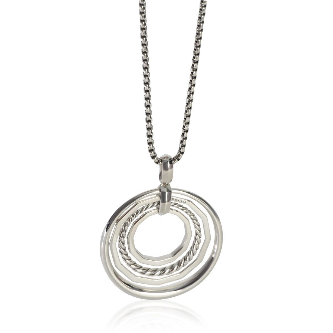 David Yurman Medium Model Stax diamond sterling silver pendant (1 of 3)