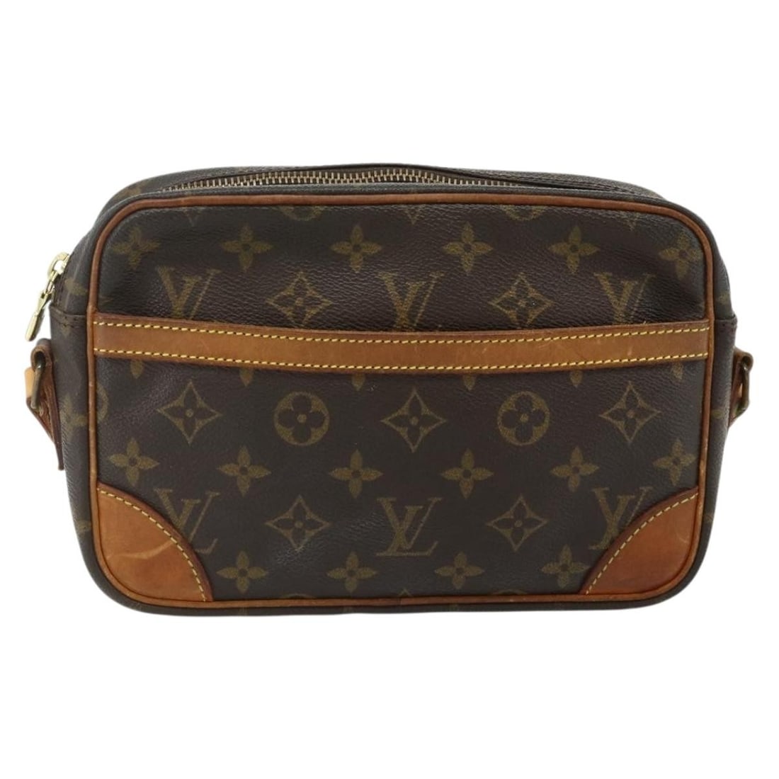 Louis Vuitton Trocadero Monogram Canvas Crossbody Bag: Louis Vuitton Trocadero Monogram Canvas Crossbody Bag This Louis Vuitton Trocadero Handbag features the signature monogram canvas in brown and is designed for unisex use. Crafted in France, the bag me