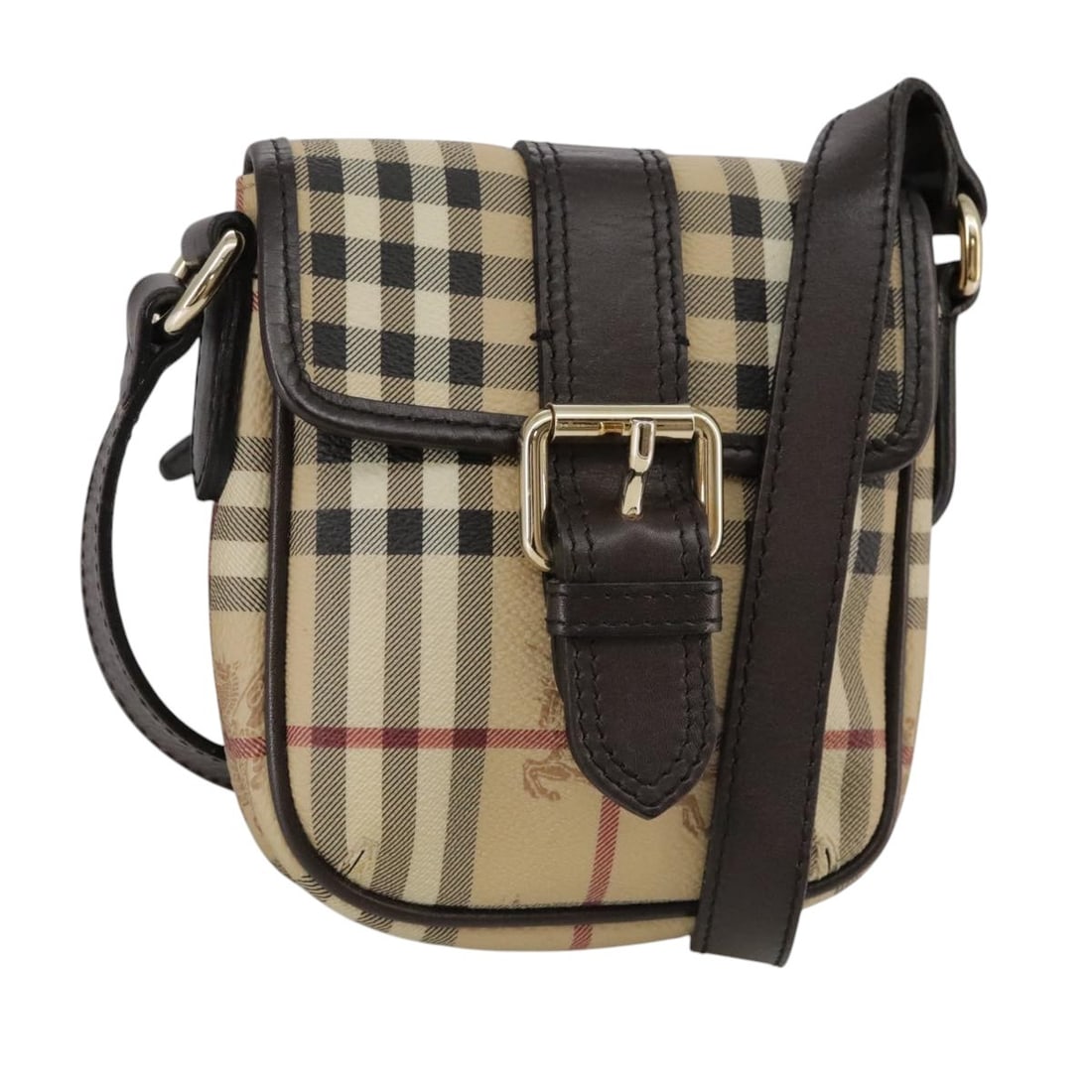Burberry Nova Check Beige PVC Leather Shoulder Bag: Burberry Nova Check Beige PVC Leather Shoulder Bag This Burberry Nova Check shoulder bag is crafted from beige PVC leather and made in Italy. The bag features a compact design with an adjustable shoul