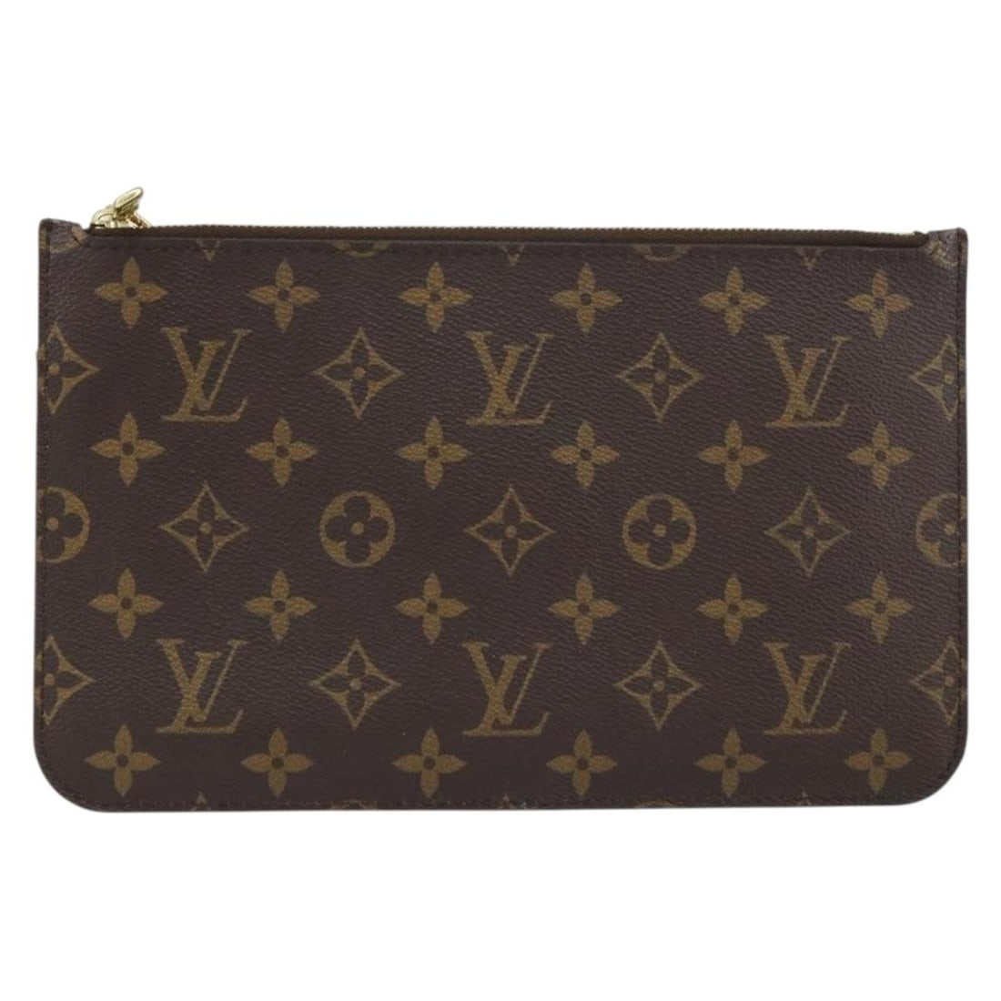 Louis Vuitton Monogram Canvas Neverfull Accessory Pouch Brown: Louis Vuitton Monogram Canvas Neverfull Accessory Pouch Brown This Louis Vuitton Neverfull Pochette is a women's accessory pouch crafted from brown monogram canvas. It features a compact design ideal 