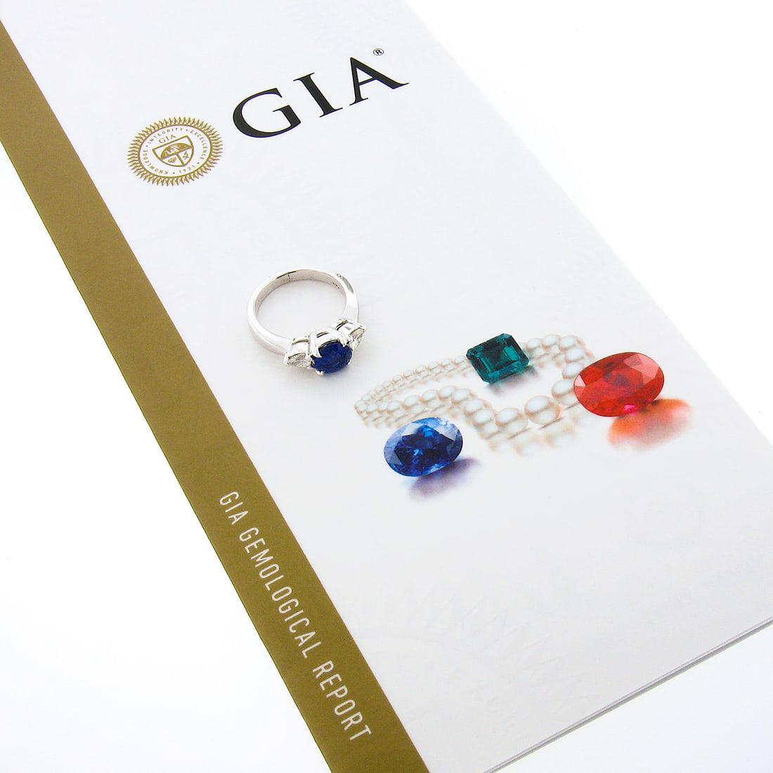 14k White Gold GIA Certified 2.01ctw Ceylon Sapphire Diamond Engagement Ring (1 of 9)