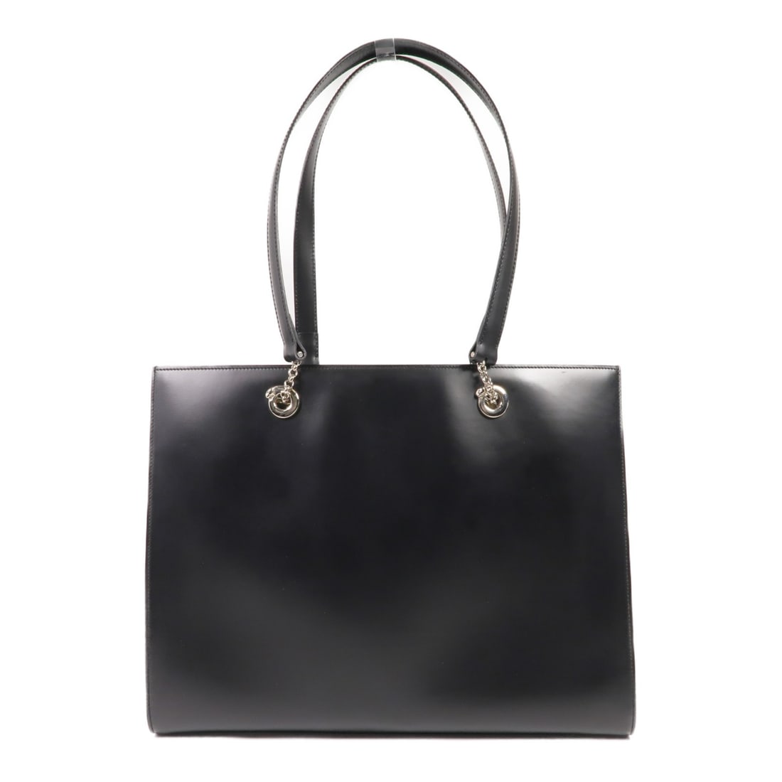 Cartier GHW black calfskin women shoulder tote bag (1 of 17)