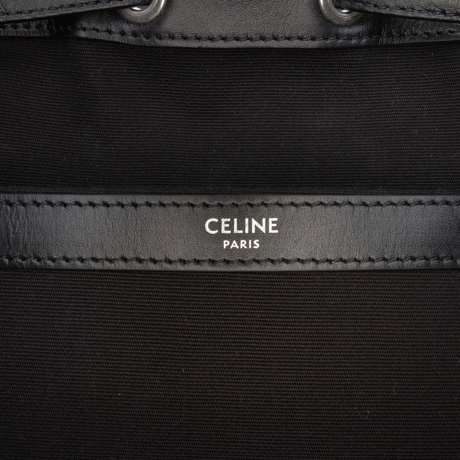 Celine Triomphe Medium Brown Coated Canvas Backpack with Drawstring Closure - 5