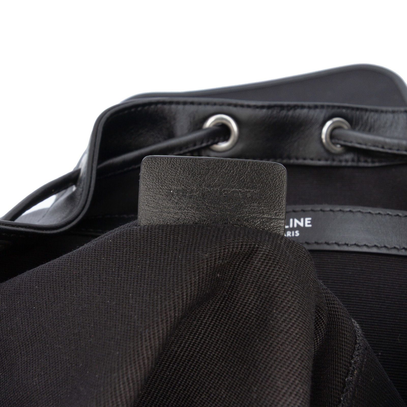 Celine Triomphe Medium Brown Coated Canvas Backpack with Drawstring Closure - 6