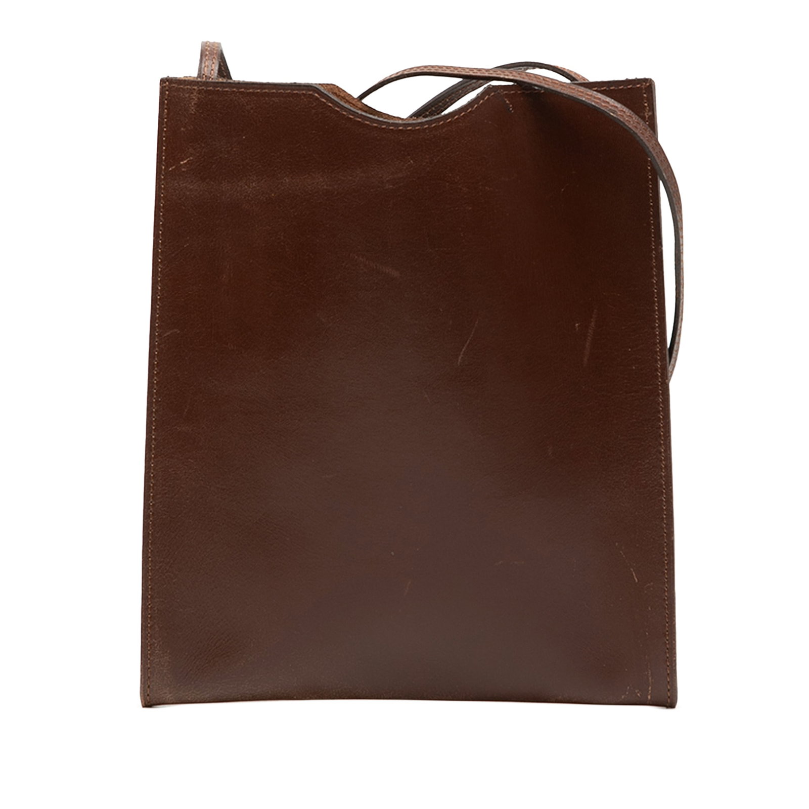 Hermes Onimaitou Leather Shoulder Bag Brown France (1 of 6)