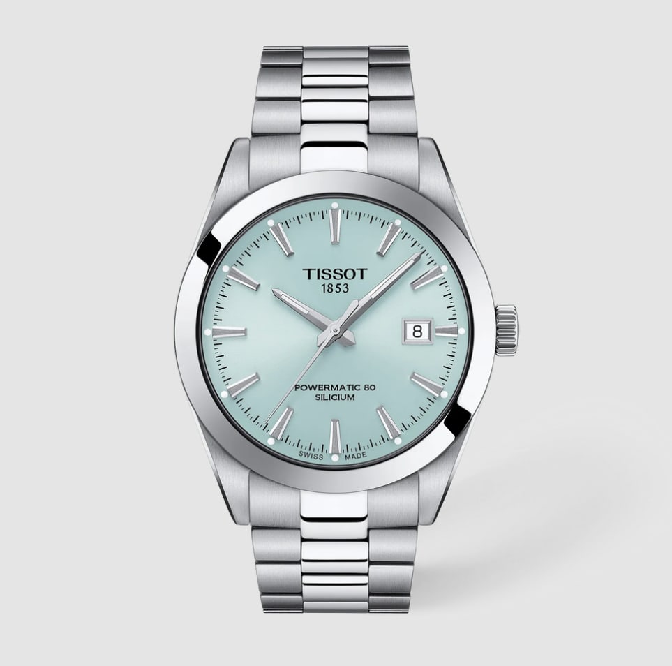 Tissot Gentleman Ice Blue Dial Stainless Steel Bracelet Ref T127.407.11.351.00 (1 of 8)