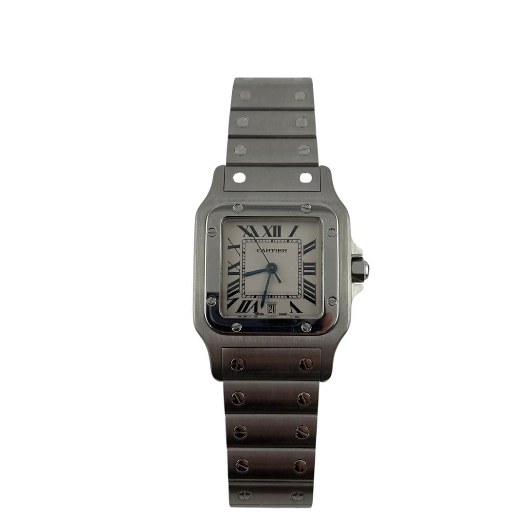 Cartier Santos Galbee 1564 Stainless Steel 29mm Watch: Cartier Santos Galbee 1564 Stainless Steel 29mm Watch This Cartier Santos Galbee features a factory dial and is presented on reference 1564. The watch has a 29mm stainless steel case and comes with a 