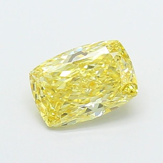 Loose Diamond - CUSHION MODIFIED 1.04ct Fancy Yellow VVS2: Loose Diamond - CUSHION MODIFIED 1.04ct Fancy Yellow VVS2 Source: This is a real non-mined Diamond that has been grown in a lab Shape: CUSHION MODIFIED Carats: 1.04 Color: Fancy Yellow Certification: 