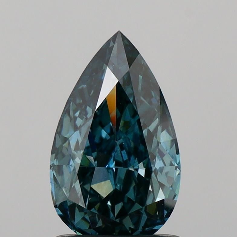 Loose Diamond - PEAR 1.08ct Fancy Deep Greenish Blue VS2 (1 of 1)