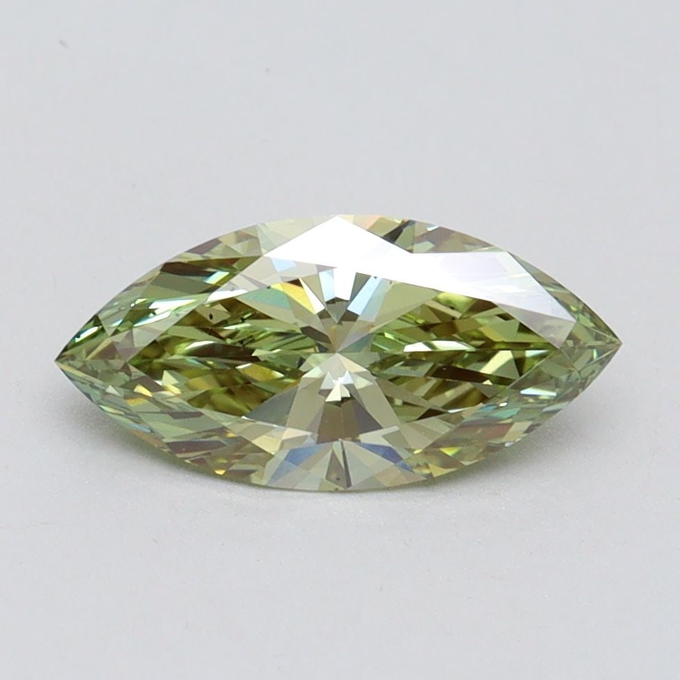 Loose Diamond - MARQUISE 1.08ct Fancy Vivid Green VS2: Loose Diamond - MARQUISE 1.08ct Fancy Vivid Green VS2 Source: This is a real non-mined Diamond that has been grown in a lab Shape: MARQUISE Carats: 1.08 Color: Fancy Vivid Green Certification: IGI Vid