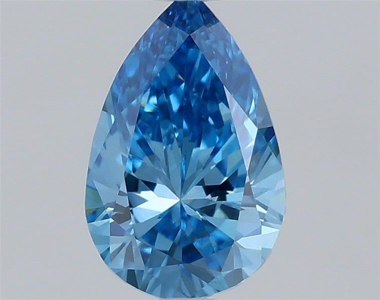 Loose Diamond - PEAR 0.42ct Fancy Vivid Blue VVS2: Loose Diamond - PEAR 0.42ct Fancy Vivid Blue VVS2 Source: This is a real non-mined Diamond that has been grown in a lab Shape: PEAR Carats: 0.42 Color: Fancy Vivid Blue Certification: IGI Video: