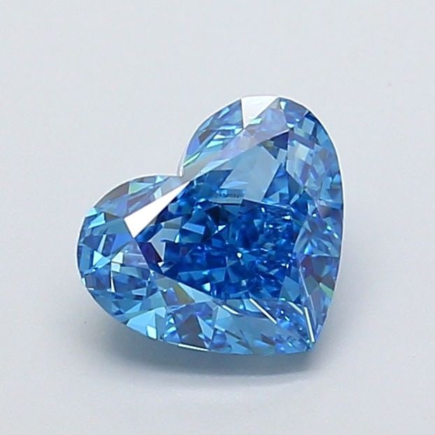 Loose Diamond - HEART 1.85ct Fancy Vivid Blue VS1: Loose Diamond - HEART 1.85ct Fancy Vivid Blue VS1 Source: This is a real non-mined Diamond that has been grown in a lab Shape: HEART Carats: 1.85 Color: Fancy Vivid Blue Certification: IGI Video: