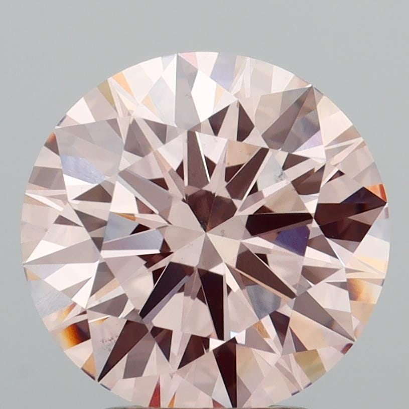 Ideal Loose Diamond - ROUND 2.93ct Fancy Brownish Pink VS1: Ideal Loose Diamond - ROUND 2.93ct Fancy Brownish Pink VS1 Source: This is a real non-mined Diamond that has been grown in a lab Shape: ROUND Carats: 2.93 Color: Fancy Brownish Pink Certification: